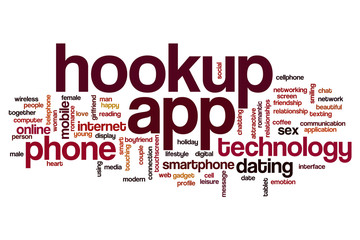 Hookup app word cloud