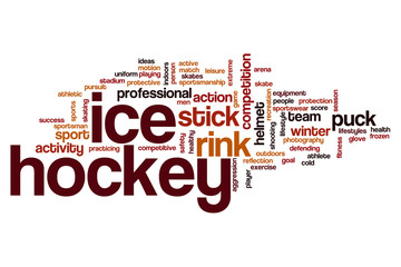 Ice hockey word cloud