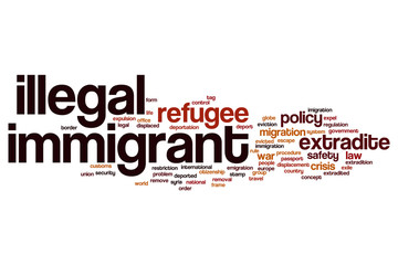 Illegal immigrant word cloud