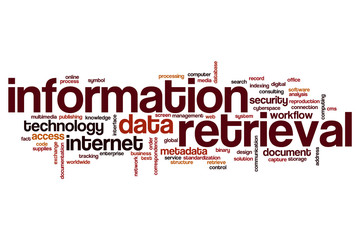 Information retrieval word cloud
