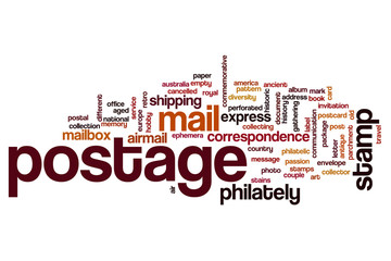 Postage word cloud