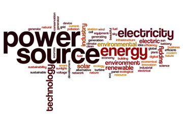 Power source word cloud