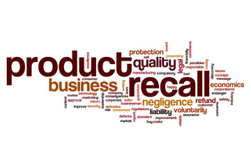 Product recall word cloud - obrazy, fototapety, plakaty