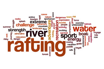 Rafting word cloud