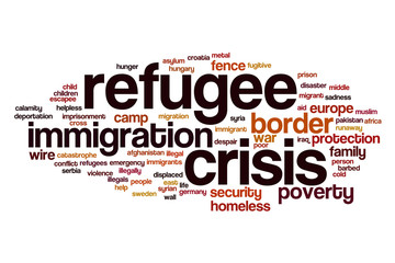 Refugee crisis word cloud