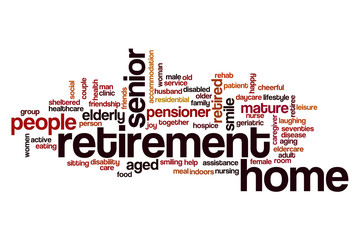 Retirement home word cloud