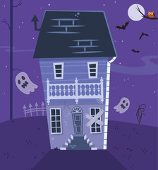 Haunted house vector illustration