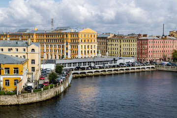 View of the entrance of the plant Admiralty shipyards  in Saint