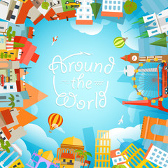 Travel concept vector illustration. Around the world