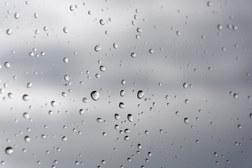 Drops of rain on the window