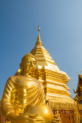 Buddha statue at Wat Phrathat Doi Suthep temple in Chiang Mai, T