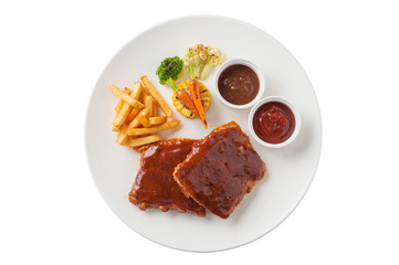 Barbecue ribs steak
