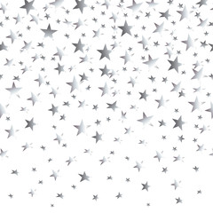 Silver stars with a gradient seamless background. Vector illustration with a clipping mask.