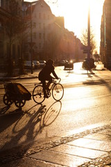 Riding a bike in the winter, Leipzig