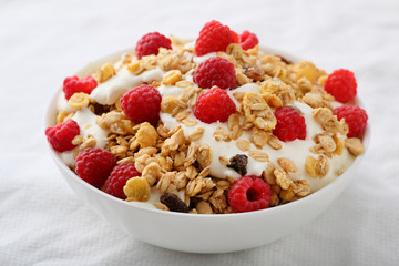 Healthy breakfast with berry