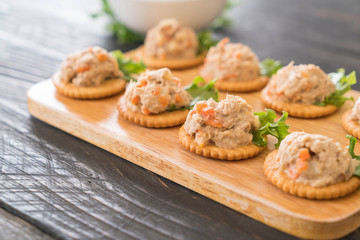 tuna salad cracker
