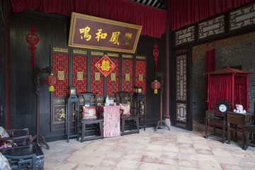 Fototapeta na wymiar Chinese traditional interior architecture