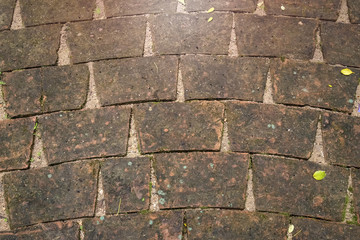 Fototapeta premium Red Concrete paving blocks, landscape format.