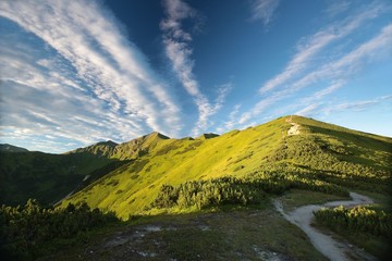 Obraz premium Carpathian Mountains during sunrise, Poland