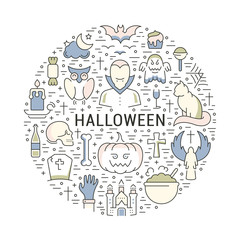 Vector Web Banner or Emblem Halloween