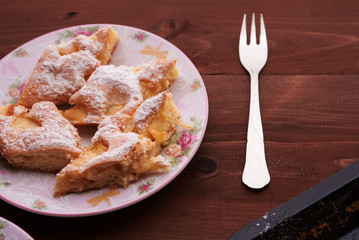 pieces of apple pie on a plate