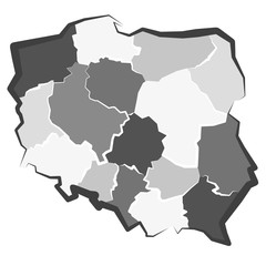 Mapa województw w Polsce © piaskun_