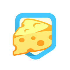 Cheese Maasdam - Vector logo