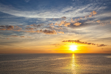 Fototapeta premium Baltic sea - early morning sunrise over the sea.