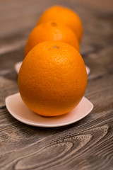 oranges fruit on wooden background
