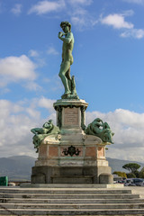 Fototapeta premium Italien, Toscana, Florenz, Ulaub, Michelangelo, David, Uffizien, Palazzo Pitti, Gardino Boboli, Ponte Vecchio, Piazza Michelangelo, San Miniato, Duomo, Piazza Della Signoria, Santa Maria Novella,