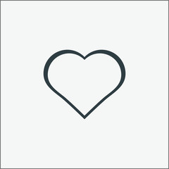 Vector icon like. Heart vector illustration.