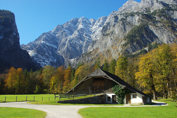 The Watzmann from Sankt Bartholomä, near Berchtesgaden