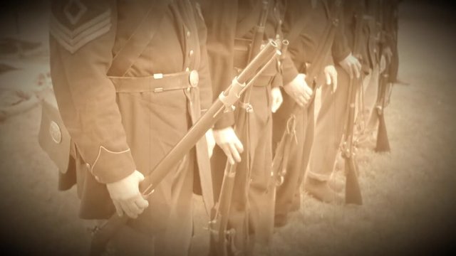 Civil War soldiers (Archive Footage Version)