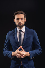 Confident man deals with business