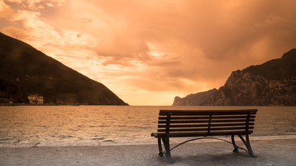 Lago di Garda at sunset