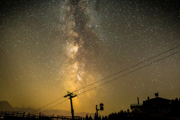 Milky Way at Zillertal Alps in Austria