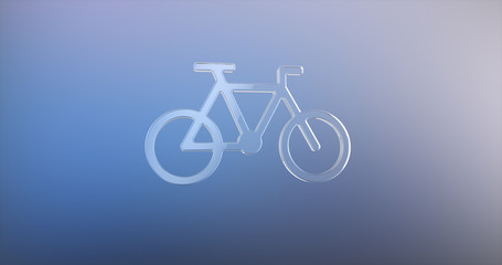 Fototapeta premium Bicycle Glass 3d Icon