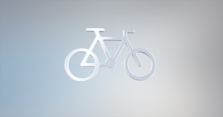 Bicycle White 3d Icon