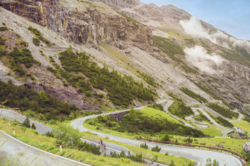 Naklejka premium Landscape of Mountains and grass of South Tyrol In Italy