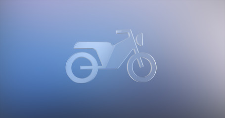 Obraz na płótnie Canvas Motorcycle Glass 3d Icon