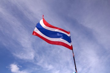 Thai flag with Blue Sky