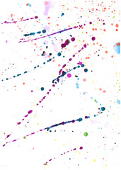 Colorful abstract watercolor texture with splashes and spatters. Modern creative watercolor background for trendy design.