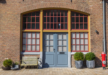 Entrance to an old house on the Oostereiland in Hoorn