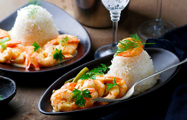 Sauteed Shrimp in White Wine