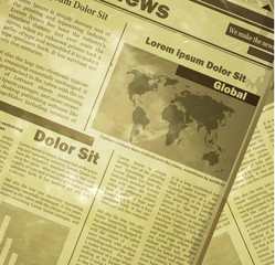 Naklejka premium Newspaper news flat image