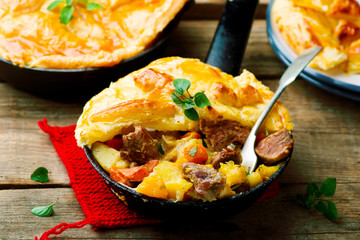 Rustic Beef Pot Pie .