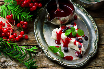 Lemon Semifreddo with Berries