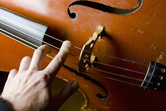 Musician Touching Strings