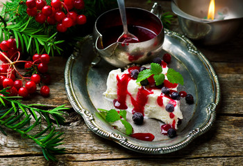 Lemon Semifreddo with Berries