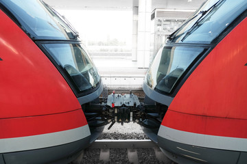 Naklejka premium Train carriages at the station